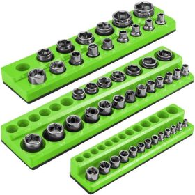 3-Pack Metric Magnetic Socket Organizers For Tool Box Organizer