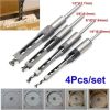 Square Hole Saw Auger Drill Bit Cut Mortising Chisel Woodworking Tool Set