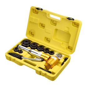 6ton Hydraulic Punch Kit w/ 6 Dies Yellow