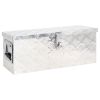Storage Box Silver 23.6"x9.3"x9.1" Aluminum