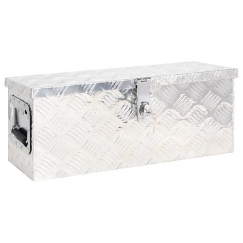 Storage Box Silver 23.6"x9.3"x9.1" Aluminum