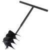 Ground Drill with Handle 9.8" Steel Black