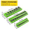 3-Pack Metric Magnetic Socket Organizers For Tool Box Organizer