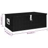 Storage Box Black 35.4"x18.5"x13.2" Aluminum