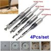Square Auger Drill Bit Cut Mortising Chisel Woodworking Tool Set
