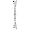 Aluminum Multi-Position Ladder with Wheels, 300 lbs Weight Rating, 22 FT