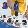 Pro 20V Electric Screwdriver Cordless Drill Power Driver Tools Set 3/8" with LED Work Light