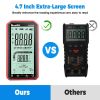 Digital Multimeter,4.7 Inch Large Screen Multimeter Tester  Counts Voltmeter