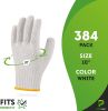 PUREVACY Cotton String Knit Gloves with Elastic Knit Wrist for Men & Women. Hand Protection for Warehouse; Gardening; BBQ