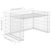 Lawn Mower Garage with Raised Bed 43.3"x31.5"x23.6" Steel Wire