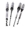Square Hole Saw Auger Drill Bit Cut Mortising Chisel Woodworking Tool Set